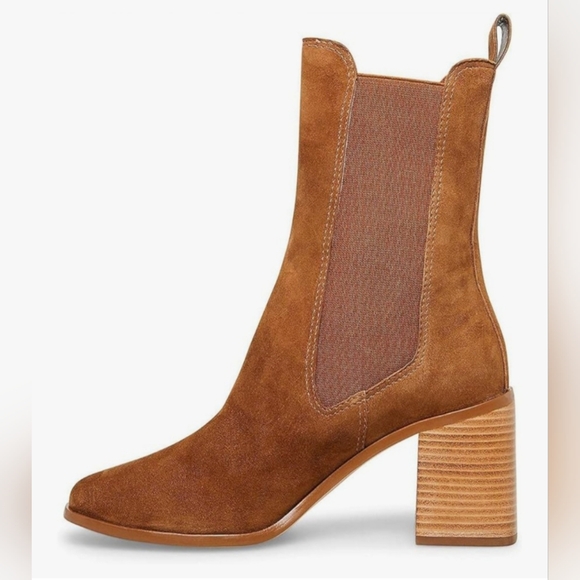 Steve Madden | Argent Leather Brown Boots Chesnut Brown, Womens 9.5 - Picture 2 of 9